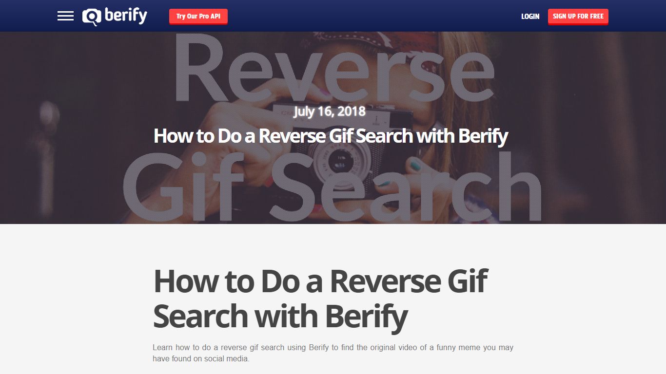 How to Do a Reverse Gif Search with Berify